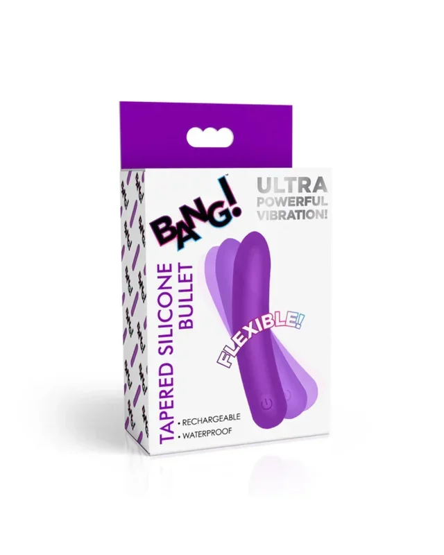 Bang Tapered Flexible Silicone Bullet Vibrator Purple