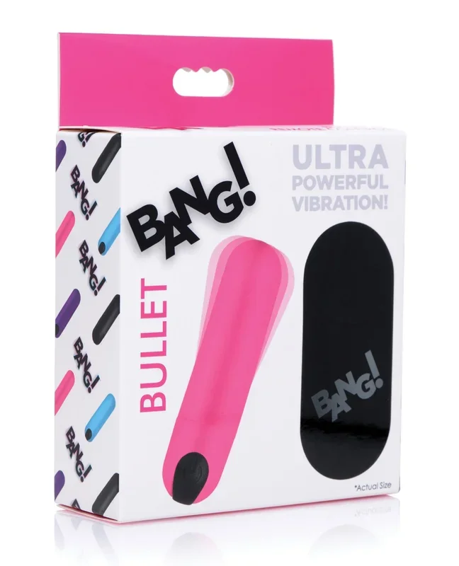 Bang! Vibrating Bullet w/Remote Control – Pink