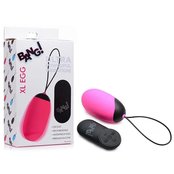 Bang XL Silicone Vibrating Egg 3.1 Inch with Remote