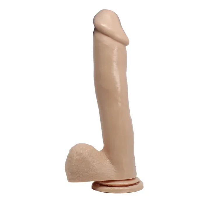 Basix Realistic Large Black ( Or White) Dildo with Suction Cup 12 inch