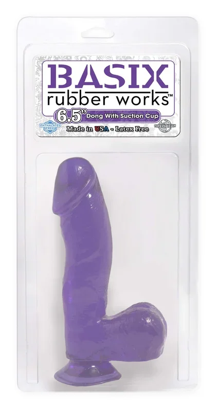 Basix Rubber Works 6.5″ Ballsy Dong with suction cup