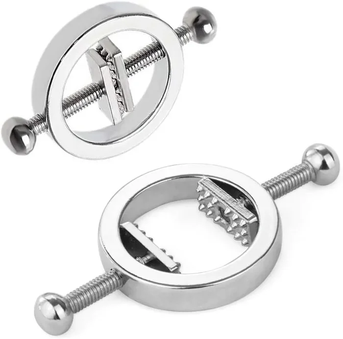 BDSM Metal Adjustable Nipple Clamps Set for Sex Games