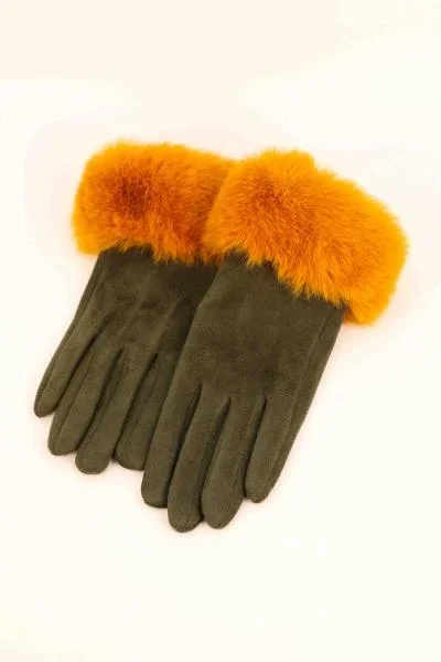 Bettina Gloves – Olive Mustard