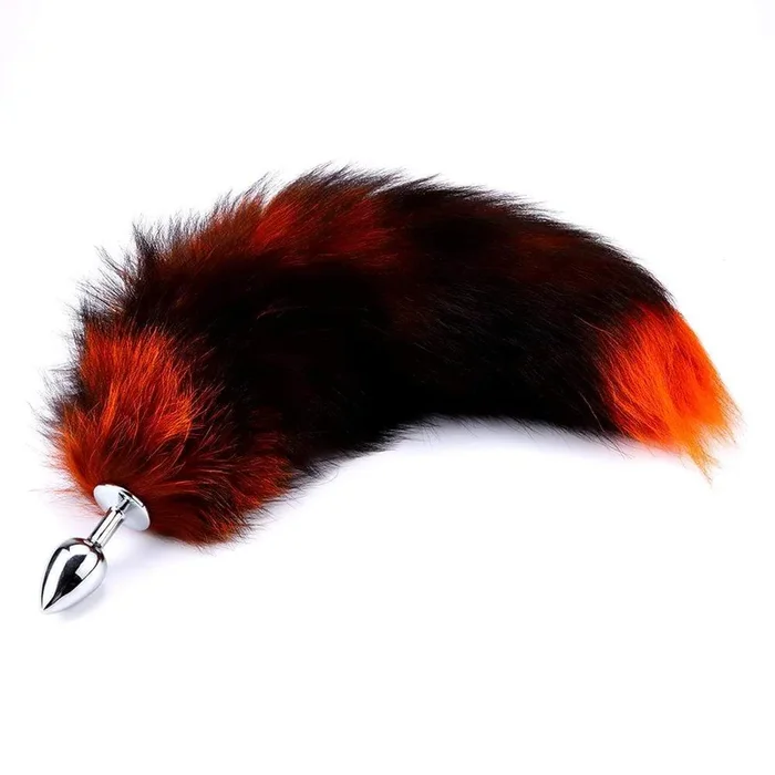 Black & Orange Cat Tail Plug 16″