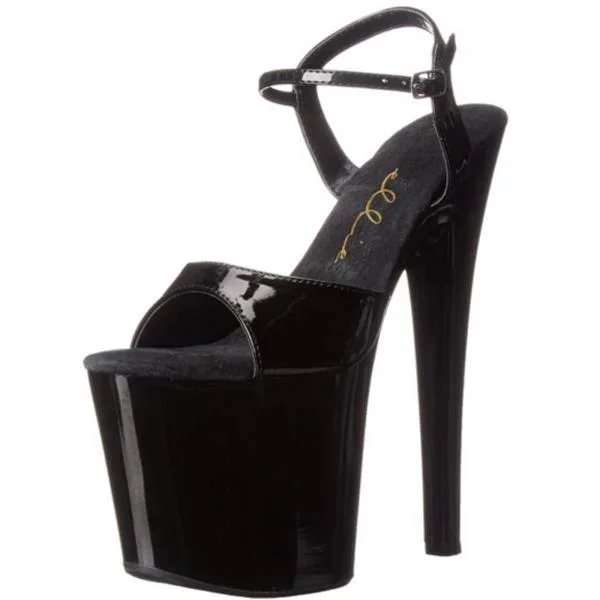 Black – 8″ Juliet Stiletto Heel- Size