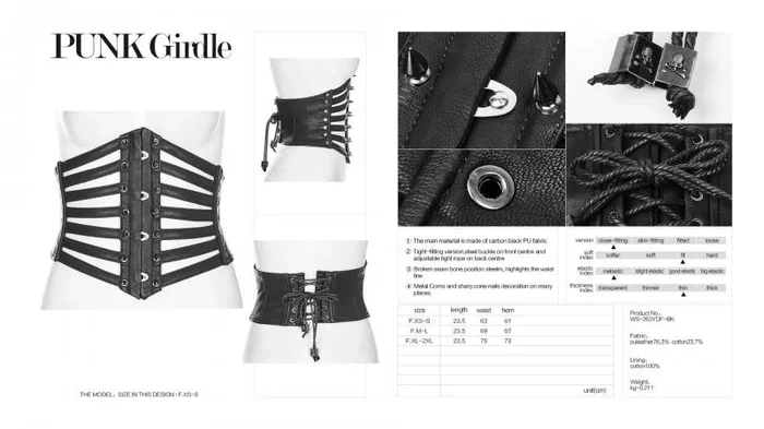 Black – Punk Girdle –