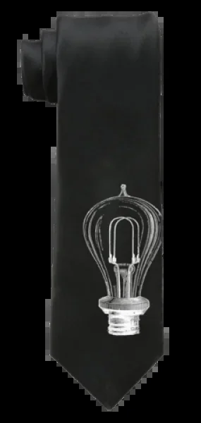 Black Lightbulb Necktie
