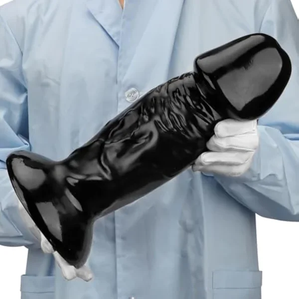 Black Xxxl 3.93” Diameter Huge Thick Glans Dildo, 13″ Giant Realistic Biggest Anal Plug For Anus Dilation Prostate Massage Stimulation Training Adult Sex Toys For Men Women Advanced Players