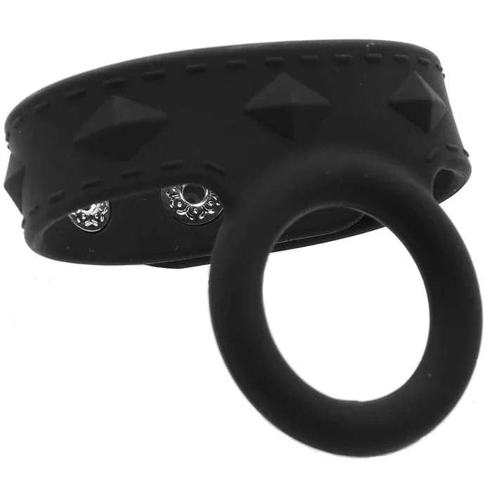 Blue Line Silicone Duo Snap Cock & Ball Ring