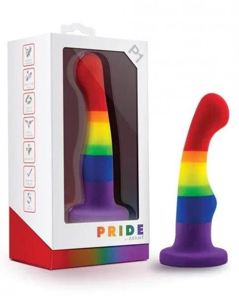 Blush 6″ Avant P1 Gay Pride Silicone Dong – Freedom