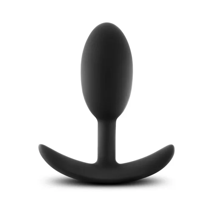 Blush Anal Adventures Platinum Silicone Vibra Slim Plug Medium – Black