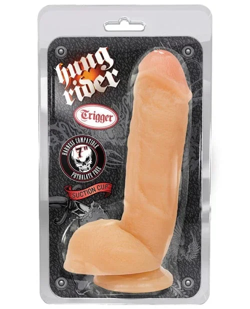 Blush Hung Rider Trigger 7″ Dildo with Suction Cup – Flesh