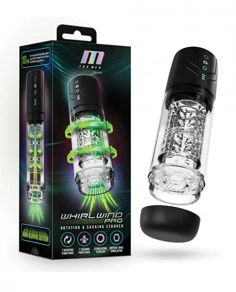 Blush M for Men Whirlwind Pro Stroker – Black