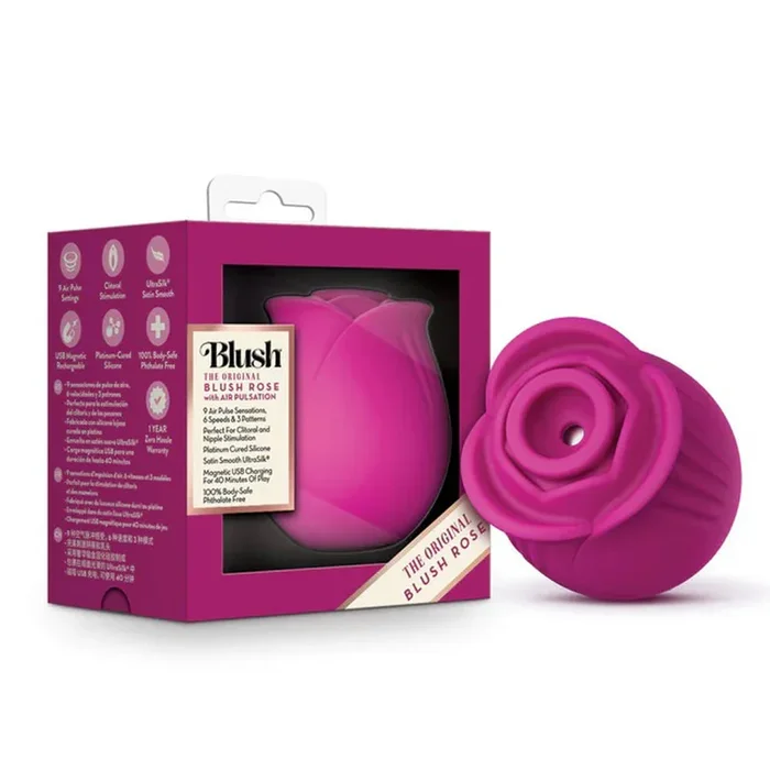 Blush Rose Original Velvet Clitoral Massager with Air Wave Pulsation