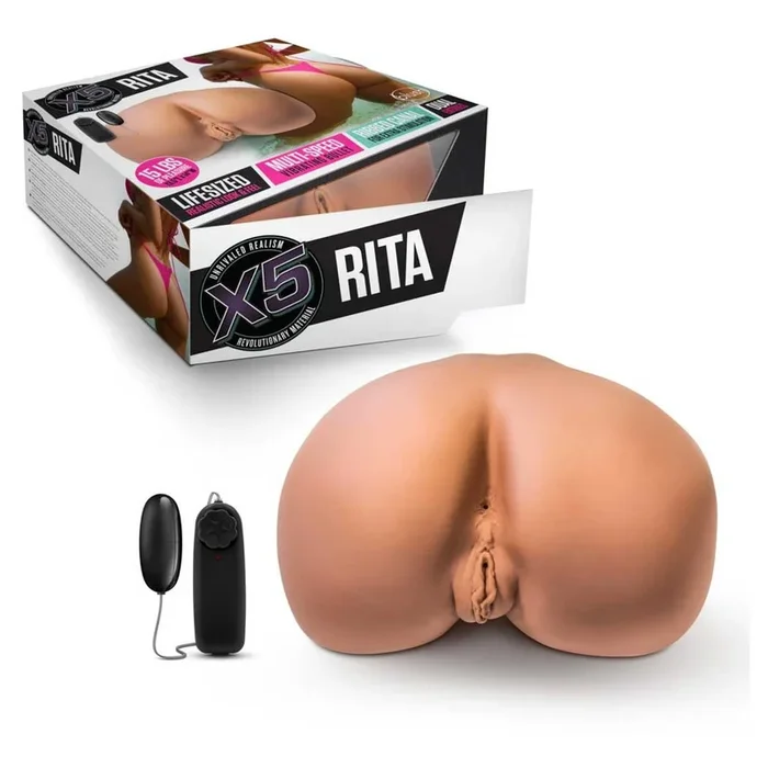Blush X5 Men Rita Realistic Mocha Vibrating Masturbator