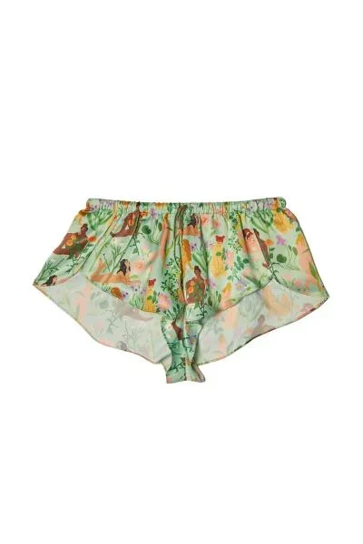 Bodil Jane Recycled Nudes & Flowers Satin Short –