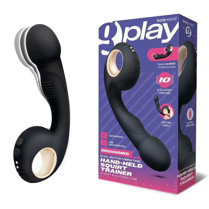 Bodywand G-Play Vibrating Squirt Trainer – Black 17 cm USB Rechargeable Vibrator