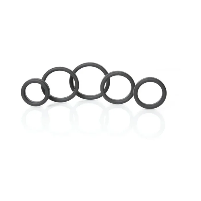 Boneyard Silicone Ring 5 Pcs Kit Black