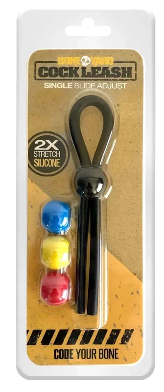 Boneyard Single Slide Cock Leash 2X Stretch Silicone Cock Tie