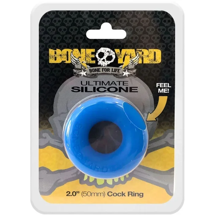 Boneyard Ultimate Silicone Cock Ring Blue – Blue 50mm Cock Ring