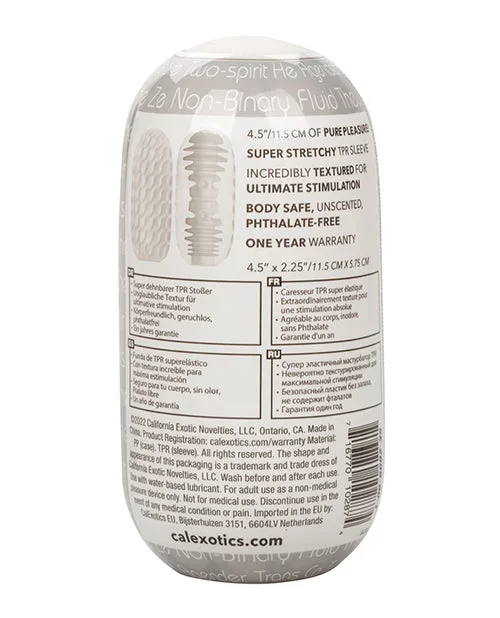 Boundless Reversible Ribbed Stroker – White