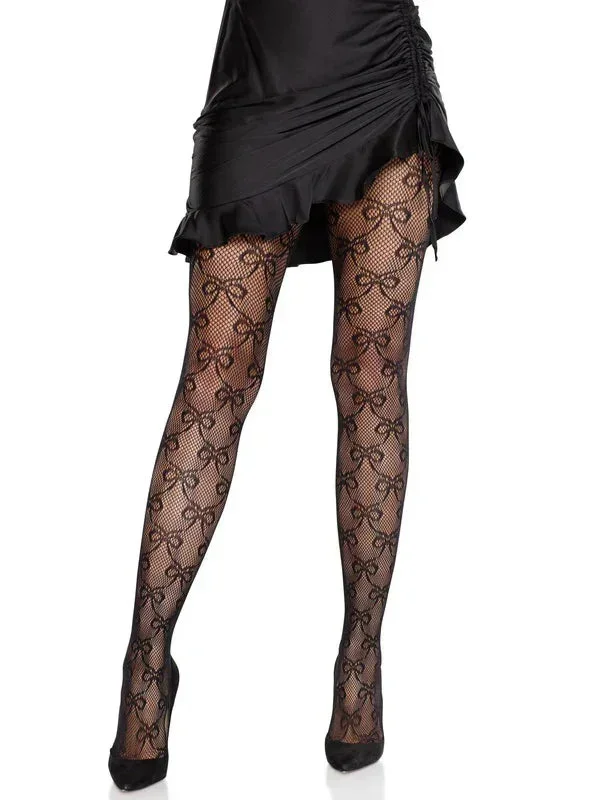 Bow Babe Net Tights O/s – Black