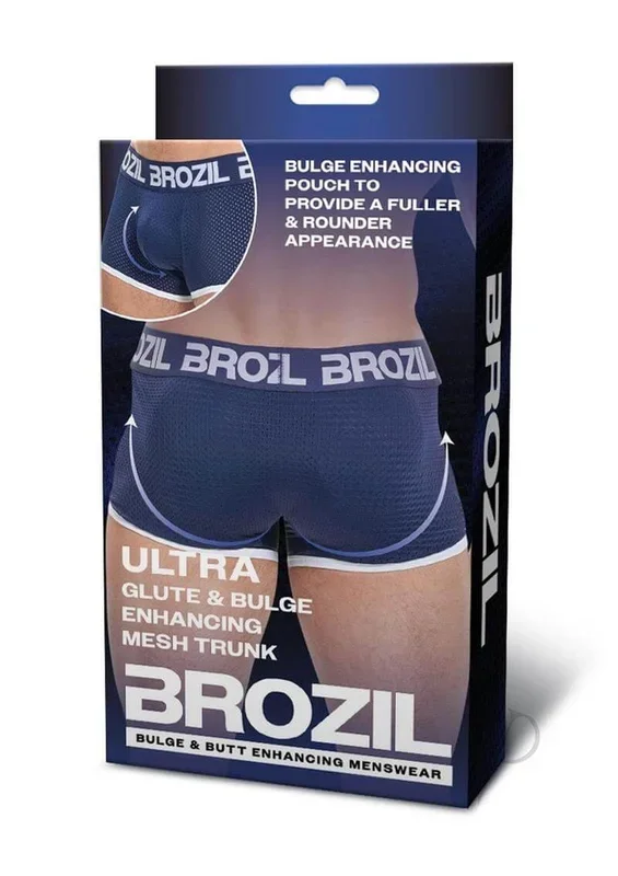 Brozil Ultra Glute and Bulge Mesh Trunk Blue Large XLarge