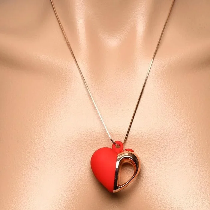 Charmed Silicone Heart-Shaped Necklace Vibrator
