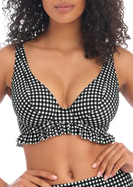 Check In Monochrome Uw High Apex Bikini Top –