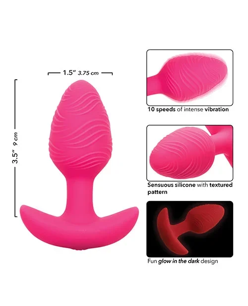 Cheeky Glow in the Dark Vibrating Butt Plug – Pink