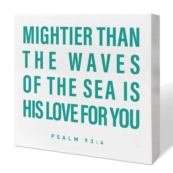 Christian Desk Wooden Box Sign Decor, His Love For You, Home Office Religious