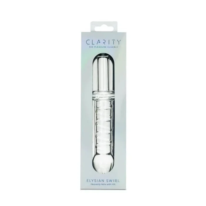 Clarity Elysian Swirl Glass Dildo