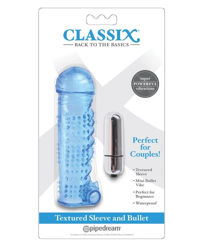 Classix Textured Sleeve & Bullet – Blue