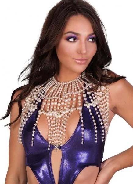 Cleopatra Pearl Fringe Body Jewelry – Cream