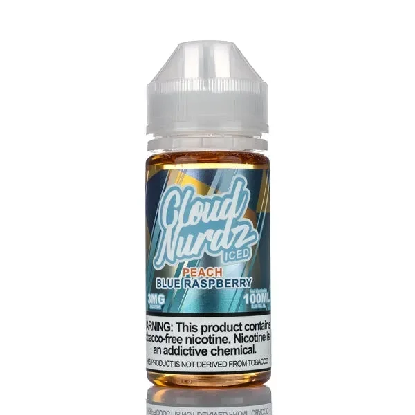 Cloud Nurdz E-Liquid – Peach Blue Raspberry Iced – 100ml
