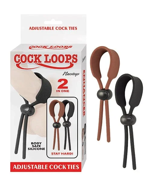 Cock Loops Adjustable Cock Ties – Brown/black