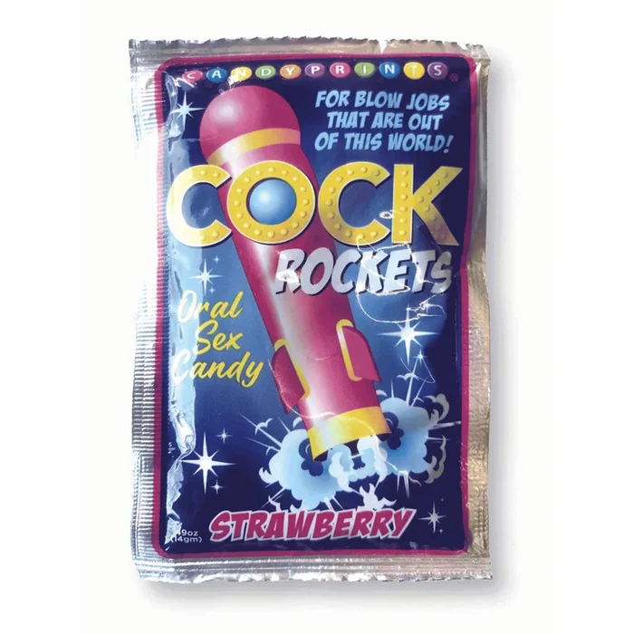 Cock Rockets – Strawberry – Strawberry Flavoured Oral Sex Candy – 15 grams