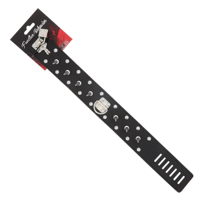 COLLAR BLACK PVC W/LARGE SPIKES