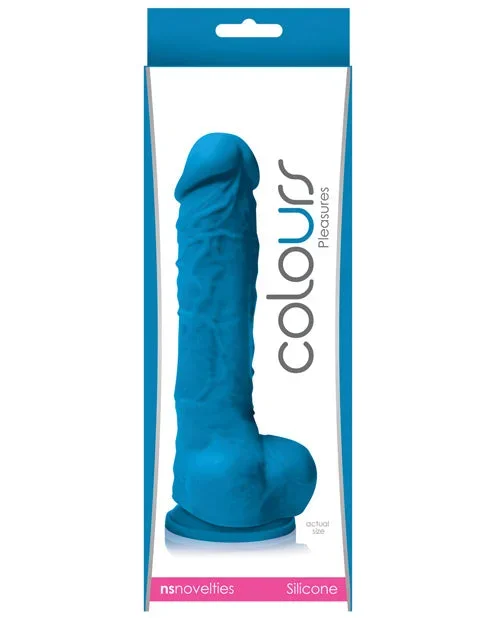 Colours Pleasures 5″ Dildo w/Suction Cup – Blue