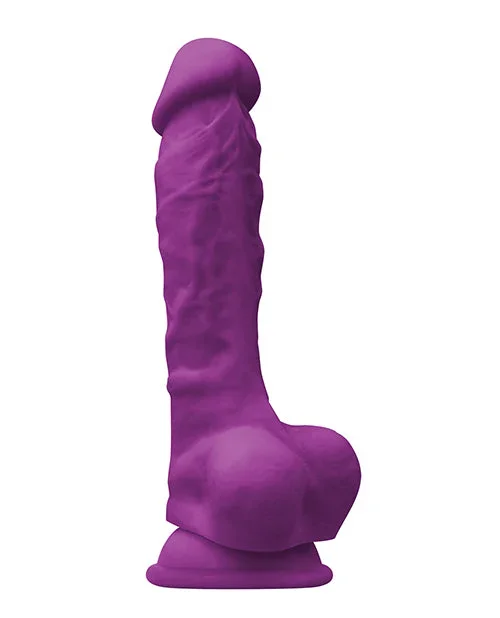 Colours Pleasures 7″ Dong w/Balls & Suction Cup – Purple