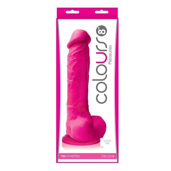 Colours Pleasures Silicone Dildo 8 inches – Pink