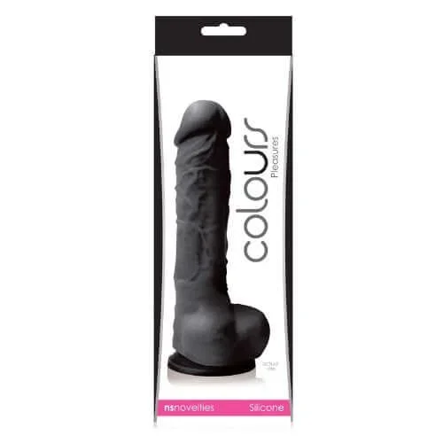Colours Realistic Silicone Dong Black – 6.5 Inches insertable