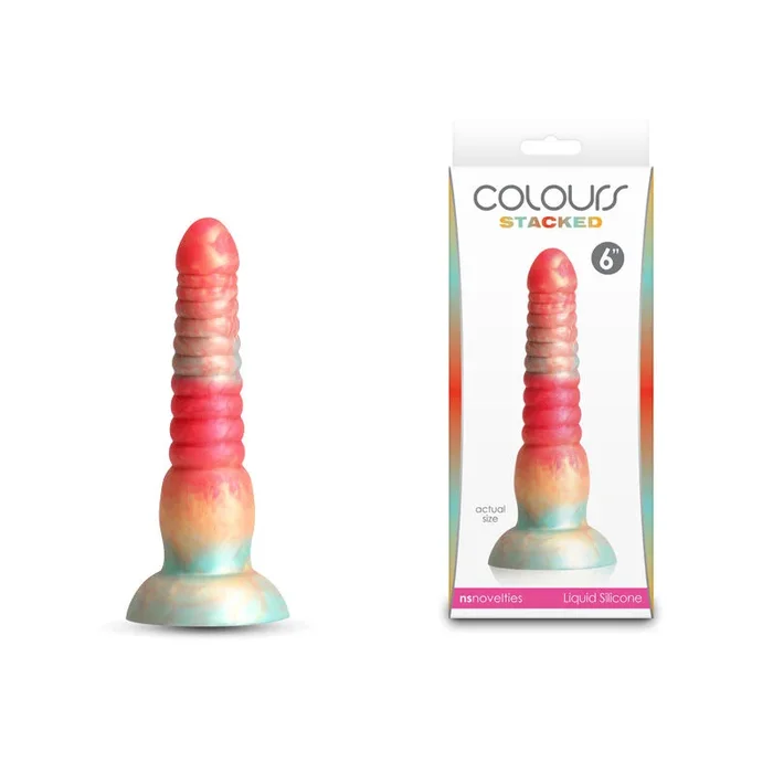 Colours Stacked – 6” Dildo – Red/Gold – Red/Gold 16 cm Fantasy Dildo