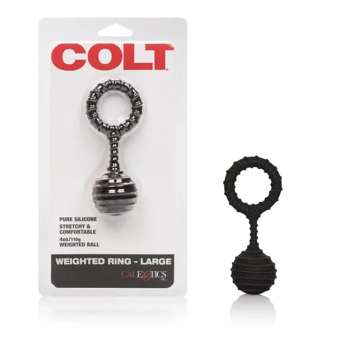 Colt Weighted Ring Large – Pure Silicone, Stretchy Comfort, 4 oz Ball for Enhanced Pleasure