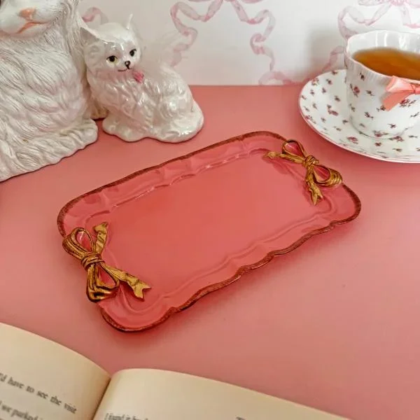 Coquette Bow Tray – Pink