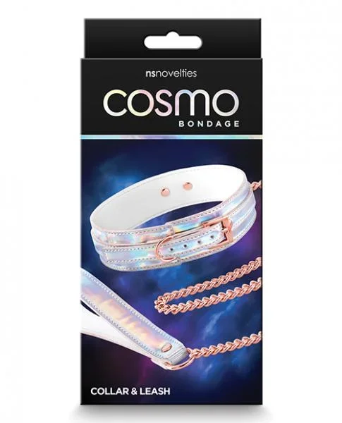 Cosmo Bondage Collar & Leash – Rainbow