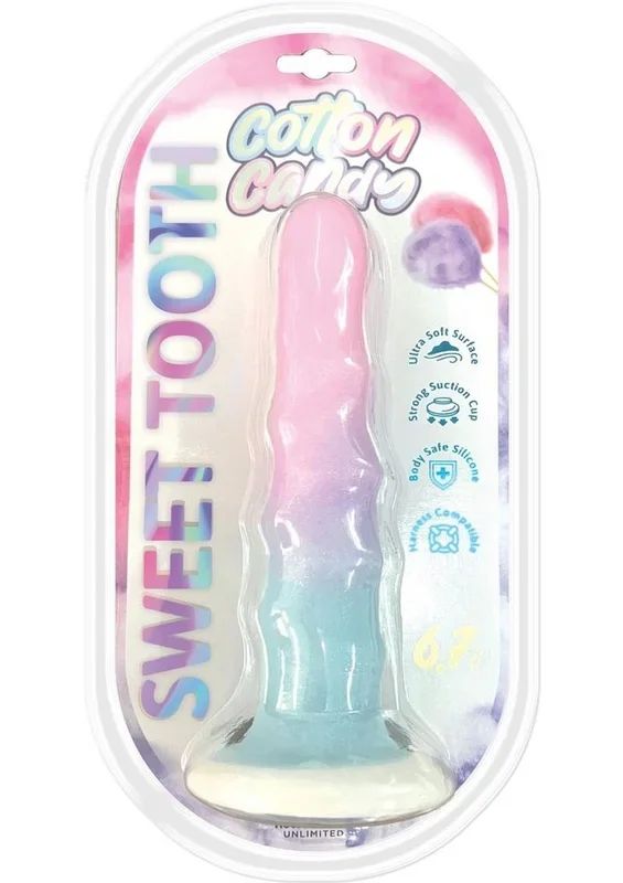 Cotton Candy Sweet Tooth Mini Silicone Dildo