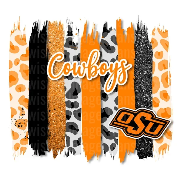 Cowboys Paint Strokes(1) 20 oz Skinny Straight Tumbler Wrap