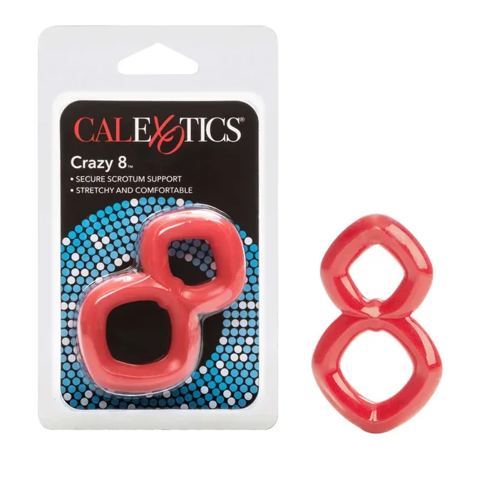 Crazy 8 Ring Red Cock Ring – Dual Support Erection Enhancer