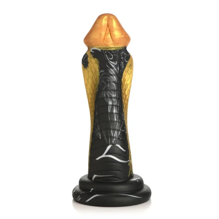 Creature Cocks Golden Mamba Silicone Dildo Gold Black